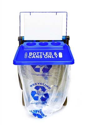 Instant Add On Recycling Bin, Blue, 1, Side Kick