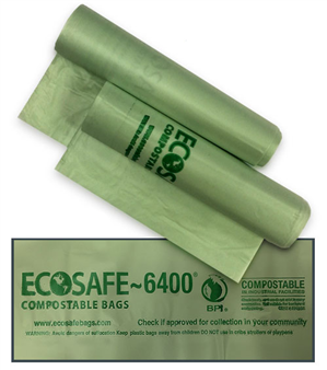 COMPOSTABLE BAGS DUAL SIZE <br>TRANSLUCENT GREEN - 135