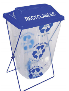 ClearStream recycling bags, x frame recycle bags, 40 46 printed recycle  logo bags