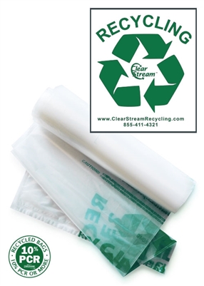 Double Sided Recycling Bags - 100 Count - Green