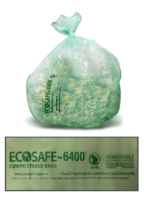 Stout by Envision EcoSafe-6400 Bags, 32 gal, 0.85 mil, 33