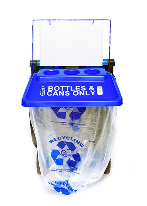 Instant Recycling Station Add On Bin, The Side Kick, in a Blue 1 Pack for  Aluminum Cans and Plastic Bottles.