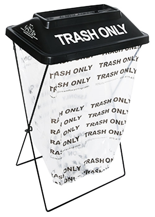 ClearStream TrashMax, folding X frame recycler wire trash containers, event  trash bag frames, Collapsable bag holder bins