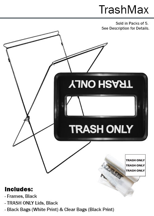 ClearStream TrashMax Bags, heavy duty X frame trash bags, 40 45 printed  Trash Only bags