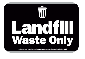 DS Decal â€“ 2 Pack  <br>Landfill Waste Only