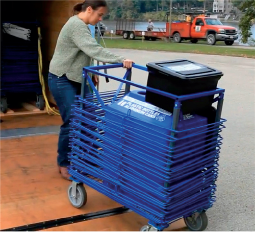 Instant Recycling Station Add On Bin, The Side Kick, in a Blue 5 